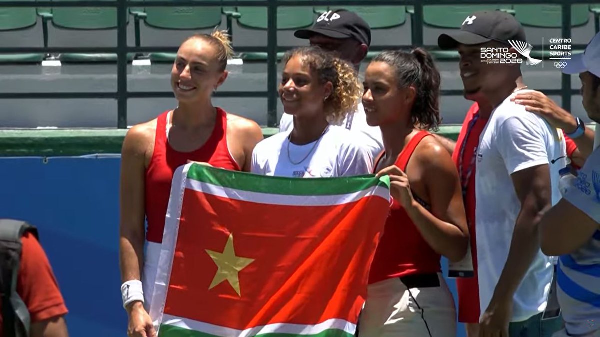 guadeloupela1e's tweet photo. 🎾👚👏🏽Jeux de la Caraïbe 2026 : les Guadeloupéennes sacrées championnes de tennis en double dames.
➕d'infos 👉🏾https://t.co/Te7EKeOlnC https://t.co/0yKtTUYVvU