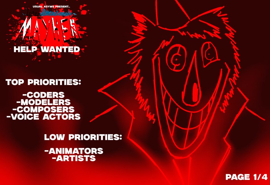 beepbee54659903's tweet photo. INTERDIMENSION MAYHEM NEEDS YOUR HELP
a n64 styled asym, aiming for unique game play, and with a ton of FILTHY VERMIN from different universes! (some you might recognize)
#asym #n64 #deltarune #fnati #roblox #fnaf https://t.co/aZwwKaKlCg