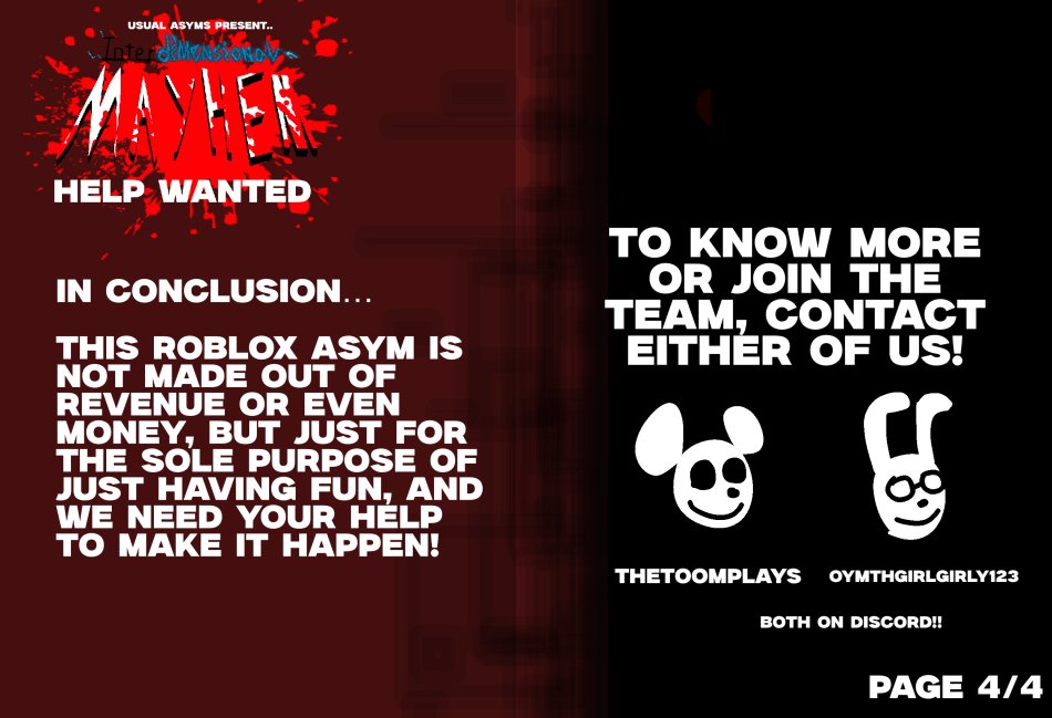 beepbee54659903's tweet photo. INTERDIMENSION MAYHEM NEEDS YOUR HELP
a n64 styled asym, aiming for unique game play, and with a ton of FILTHY VERMIN from different universes! (some you might recognize)
#asym #n64 #deltarune #fnati #roblox #fnaf https://t.co/aZwwKaKlCg