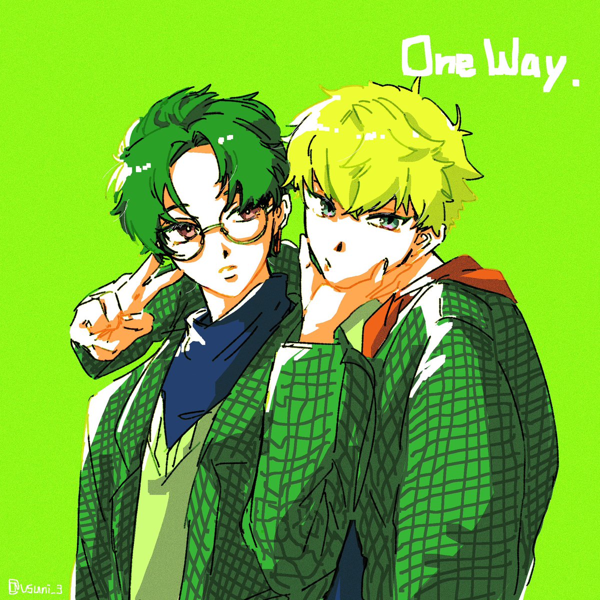 vsuni_3's tweet photo. One Way💚
※捏造 https://t.co/JAu7zFT7oK