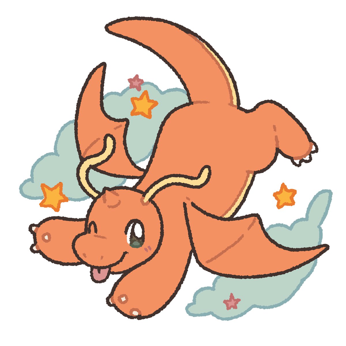 lozyrosie's tweet photo. dragonite ko-fi request! https://t.co/tJulYQqMUZ