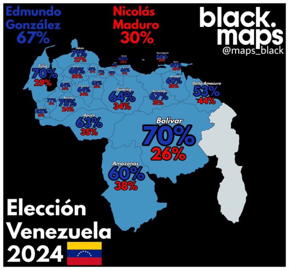 maps_black's tweet photo. Elección Venezuela 🇻🇪 2024 https://t.co/1t2eE7u8H2
