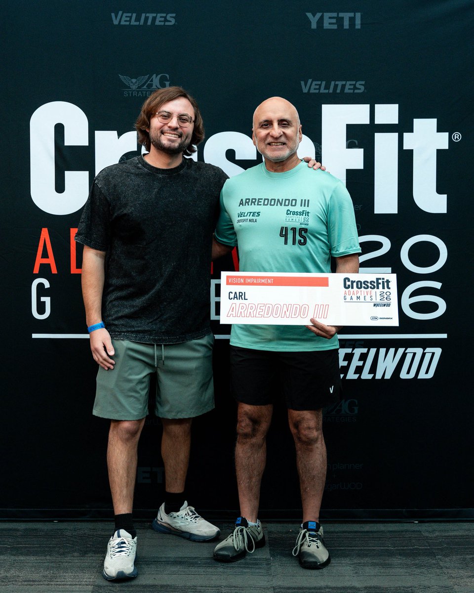 carl_arredondo's tweet photo. I competed in my 1st @CrossFitGames #adaptivegames at 63. I & 8 other #visuallyimpaired men from the U.S. & around the world competed in 6 events over 3 days. My son @king_dondo was an excellent Handler on & off the floor. ππ¨π»βπ¦―ποΈ#adaptiveathlete #rpstrong #63ainteasy https://t.co/5DB0TfxOhF