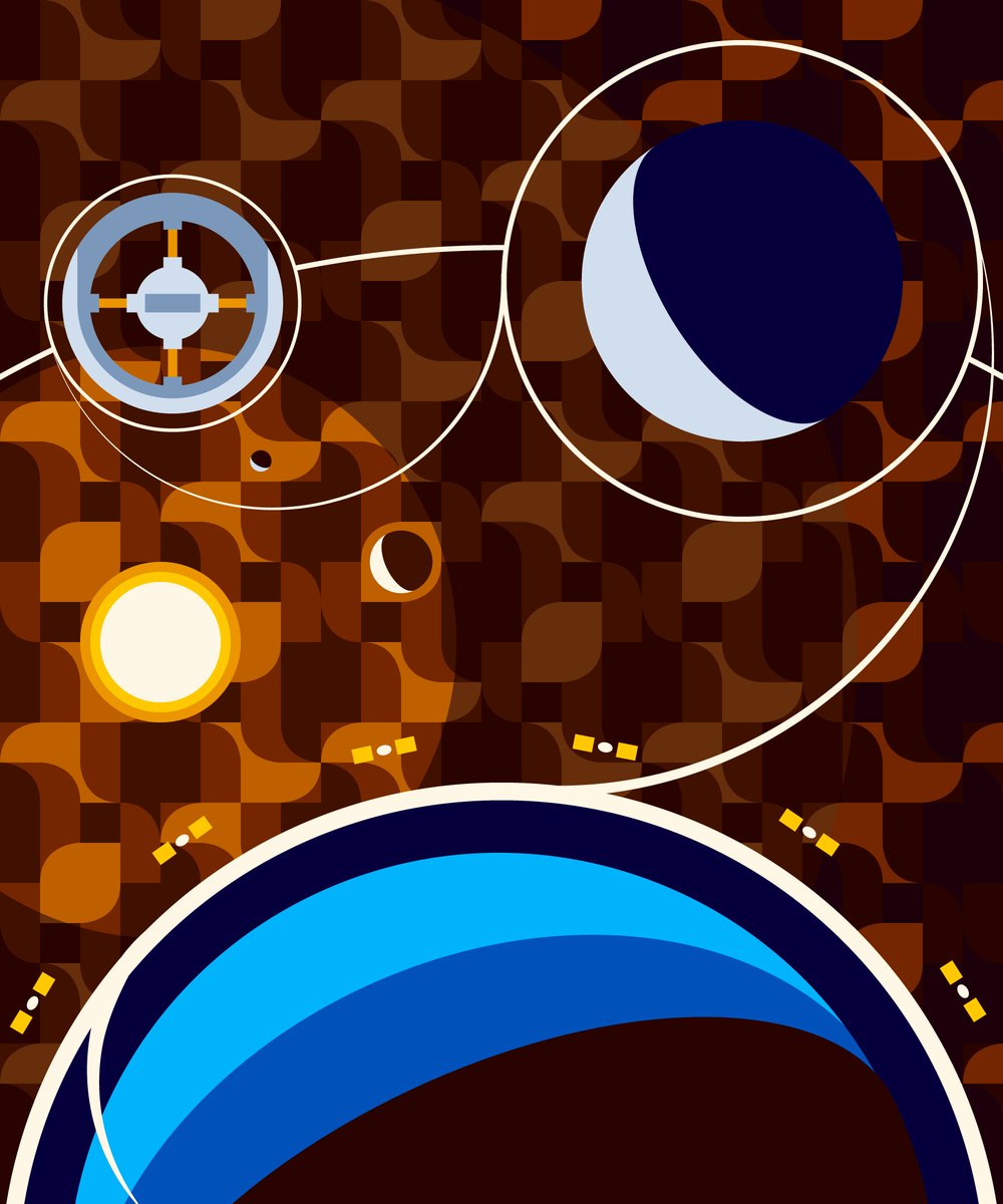 ImperatrixV83's tweet photo. Midcentury modern inspired space tapestry https://t.co/HWeYSufyR2