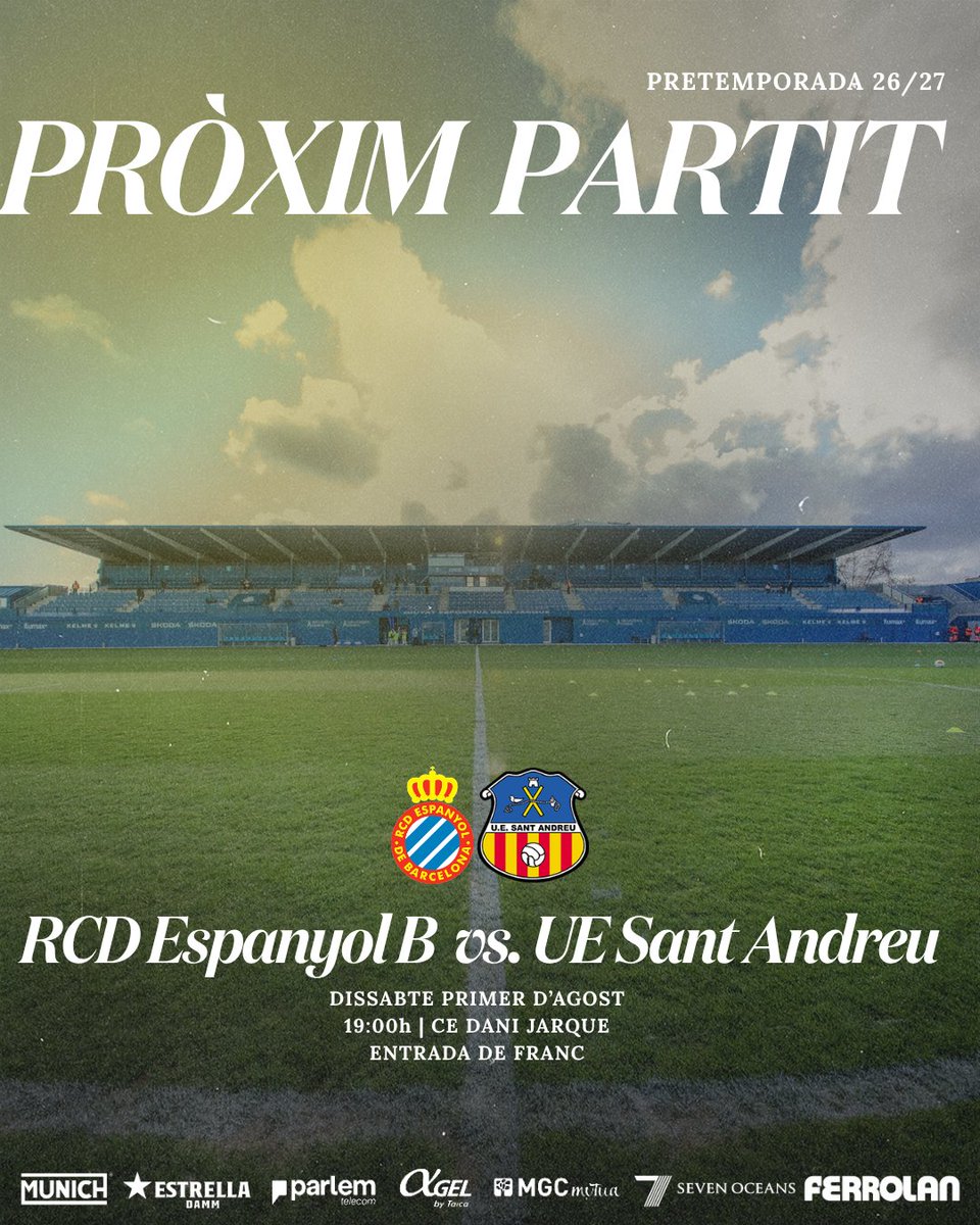 uesantandreu's tweet photo. 🔚 Acabada l'estada a Mallorca, continuem la pretemporada a casa.

🗓️ Dissabte a les 19h, segon partit amistós. L'entrada a les instal·lacions de la CE Dani Jarque serà de franc. https://t.co/7fYnZRYKeU