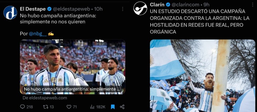Puflito___'s tweet photo. Clarín y El Destape se ubican en extremos opuestos en cuestiones ideológicas, pero ambos se ponen de acuerdo a la hora de promover la idea de que nos odian en todo el mundo

¿Cuál será la movida?

¿Deshumanizarnos para invadirnos?
¿Convertirnos en el próximo Israel?

¿Ambas? https://t.co/Djm8ln961y