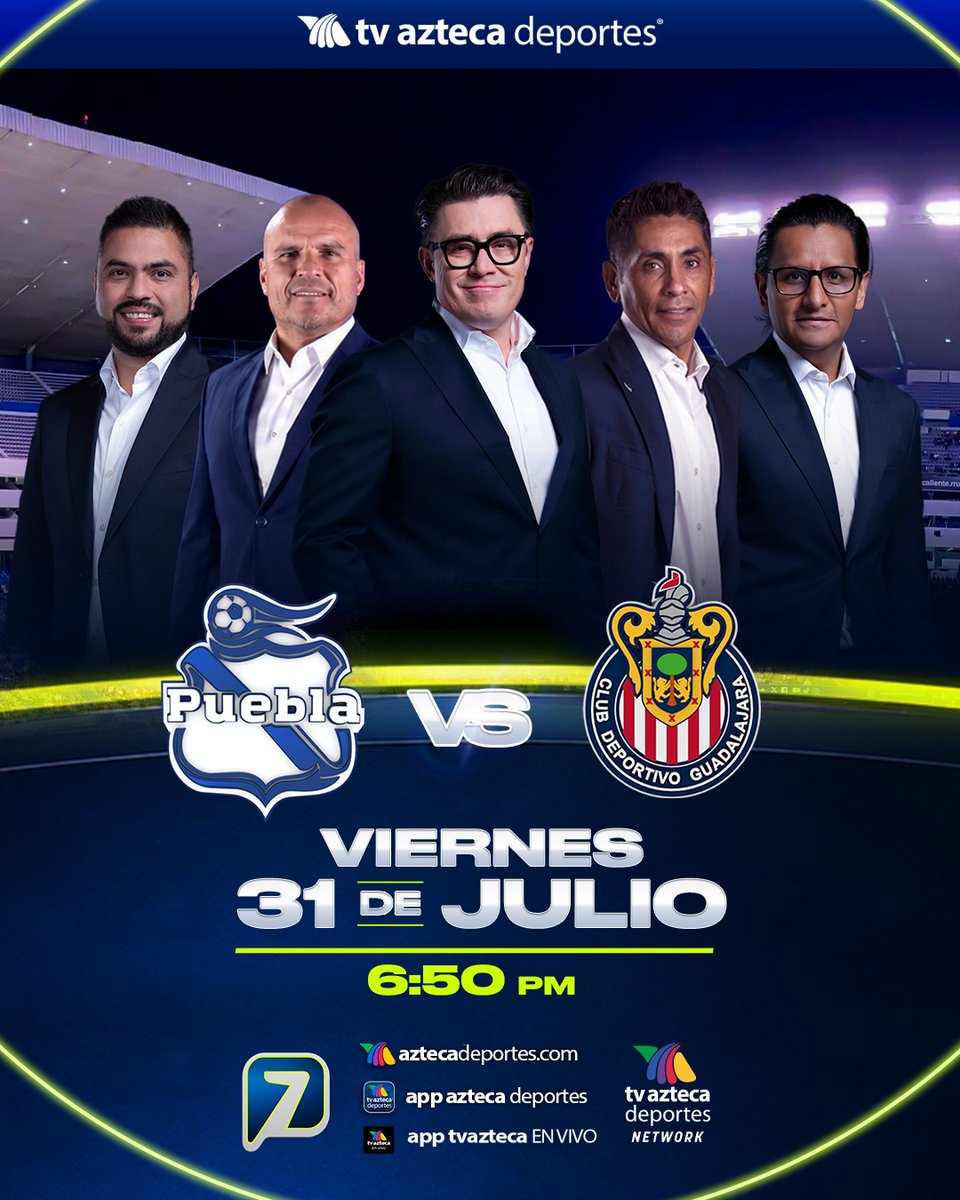 AztecaDeportes's tweet photo. Doble platillo para este Viernes Botanero 🤌

La jornada 3 nos traerá al Rebaño al Cuauhtémoc y los Pumas visitan el Olímpico de Juárez, no hay pretexto para no disfrutar de un #ViernesBotanero redondo 🏟

👇PUEBLA VS CHIVAS / JUÁREZ FC VS PUMAS

📅 ⁣⁣⁣Viernes 31 de Julio
🕘 A partir de las 6:50 PM⁣
📺 ⁣⁣Azteca 7 y Azteca Deportes Network⁣⁣⁣⁣
💻 https://t.co/Tg0g9G7eK4⁣⁣⁣⁣⁣⁣⁣⁣⁣
📱 APP Azteca Deportes