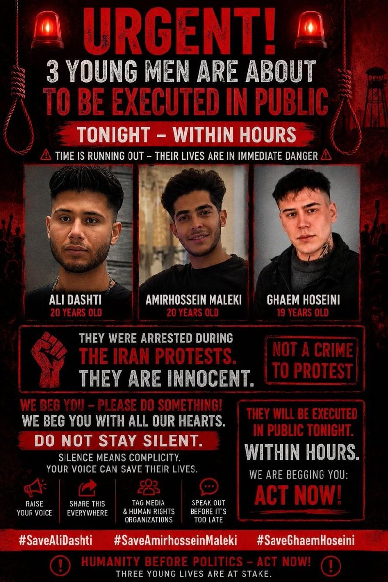 BL85997205's tweet photo. Unjust executions in Iran are a violation of human dignity and justice. No system should take a life without fairness and transparency. The world must speak up. #StopExecutions #HumanRightsForIran https://t.co/HC0mmylt3t