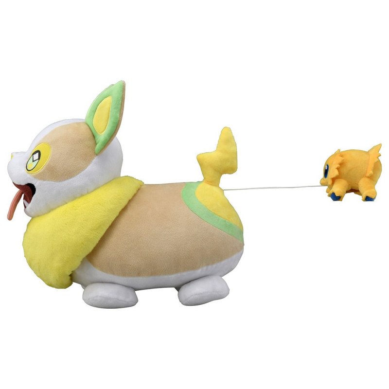 Yoriden150's tweet photo. This Yamper-Joltik interaction was made into one of the silliest pokemon plush ever. https://t.co/D3TrYThOEu
