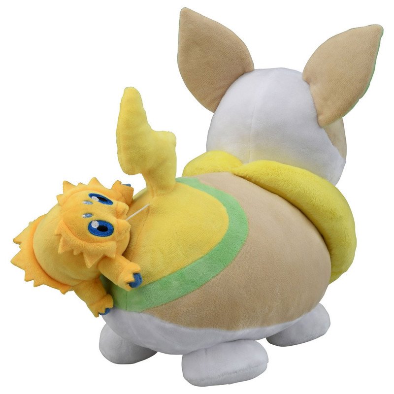 Yoriden150's tweet photo. This Yamper-Joltik interaction was made into one of the silliest pokemon plush ever. https://t.co/D3TrYThOEu