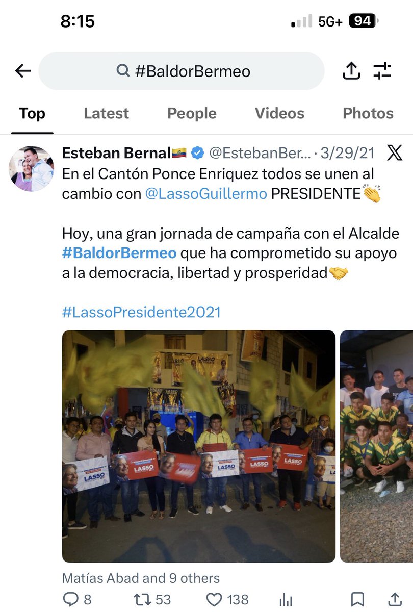 olgersg's tweet photo. @CarlosSacotoTA @chrisviteri Porque no dices que fue parte del Gobierno de Lasso? https://t.co/UVQBbuzUZc