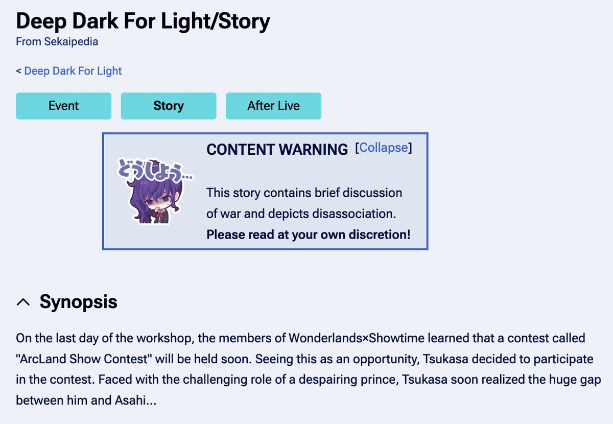 windmiIIisle's tweet photo. im imagining someone whos not really invested in wxs reading/seeing what happens in ddfl and pmm for the first time and laughing Bc imagine going onto sekaipedia and seeing this????>!!Gzxvhs4rs9d 😭 https://t.co/1fE7XdjJDH