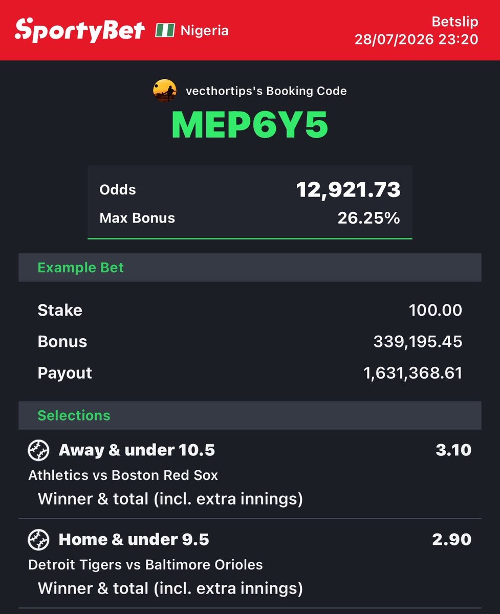 VecthorTips's tweet photo. XUZTQ6
MEP6Y5

Baseball ⚾️ https://t.co/Ahop4VvS56