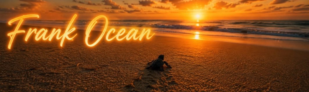 Dogealgy's tweet photo. this tiktok has been blowing up of this lone baby sea turtle making its way to the ocean for the first time kind of like the nietzschean penguin.

all the comments memeing it as Frank Ocean the famous singer  

solana:3aqXuwp6HuVXs9vdD9Gpg4dzJaUx443RjK7GXzphpump Ocean

$FRANK https://t.co/UZhWlh2JxW