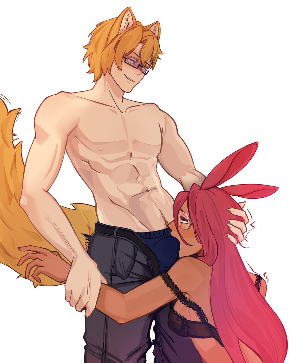 midnightboni's tweet photo. wolf x bunny :> https://t.co/UedXGZYxVE