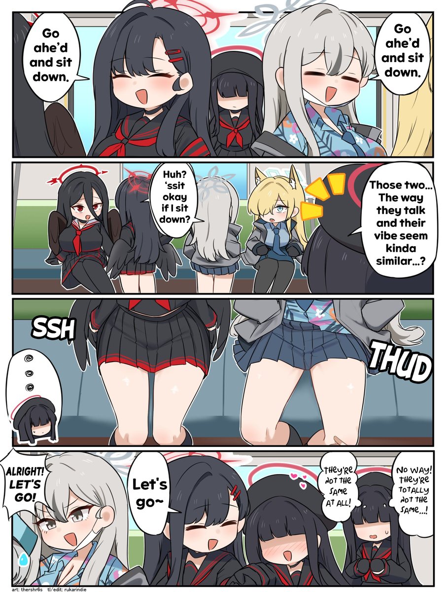 rukarindie's tweet photo. Ichika is definitely more feminine than Bronoka.

Note: Su speech is hard to show in English, and it's translated normally in the game usually. For this one though, I wanted to show it somehow for the gag.

TL/ED: @rukarindie
Art: @/thershr6s https://t.co/aZvDh8NTY1