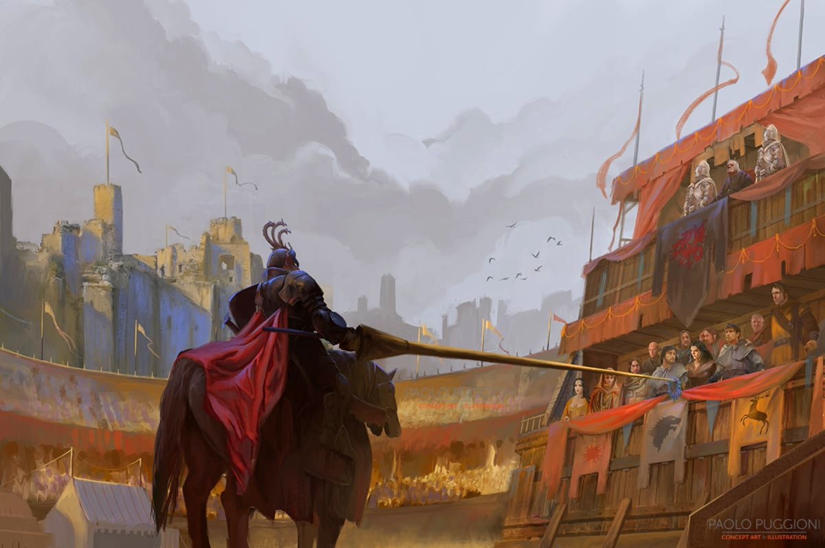 PortalASOIAF's tweet photo. 🚨 | ATENÇÃO: 
SPOILERS da peça 'Game of Thrones: Mad King'
.
.
.
.
.
.
.
.
.
.
.
.
.
.
.
.
.
.
.
.
.
.
.
.
.
.
.
- Lyanna Stark confirmada como O Cavaleiro da Árvore que Ri. 

- Lyanna se junta a Rhaegar de livre e espontânea vontade. O primeiro ato termina com eles tendo uma conversa sob o represeuro depois que ela é coroa Rainha do Amor e da Beleza. 

- Elia é uma participante ativa nos planos de Rhaegar para remover Aerys do trono, metade deles são ideias dela.

- Aerys sabe dos planos de Rhaegar e tem um confronto com ele onde literalmente oferece o pescoço e diz para ele matá-lo. Depois que Rhaegar não o faz, Aerys zomba dele e o chama de covarde.

- Robert Baratheon é retratado de forma muito simpática. 

- Brandon x Ashara confirmado ou, no mínimo, fortemente implícito!

- Rhaegar é atormentado por sonhos de dragão, em certo momento ele menciona especificamente um sonho sobre um dragão de três cabeças com Lyanna lá. Marionetes são usadas para mostrar seus sonhos ao público. 

- O casamento de Elia e Rhaegar é retratado como cordial, ele confidencia a ela sobre seus sonhos com dragões.

📎 Um grande agradecimento a fonte original que permitiu o compartilhamento de suas informações. Via: @got_onstage.