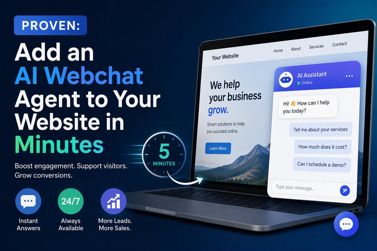360TechUSA1's tweet photo. Your website gets visitors 24/7.
But is anyone there to answer them?

Hi360x adds a trained AI webchat 
agent to your site in under 5 minutes.

✅ No coding
✅ Trained with your docs
✅ English &amp; Spanish
✅ Books appointments automatically

👉 https://t.co/U05NWazd1X https://t.co/bja5THuFPi