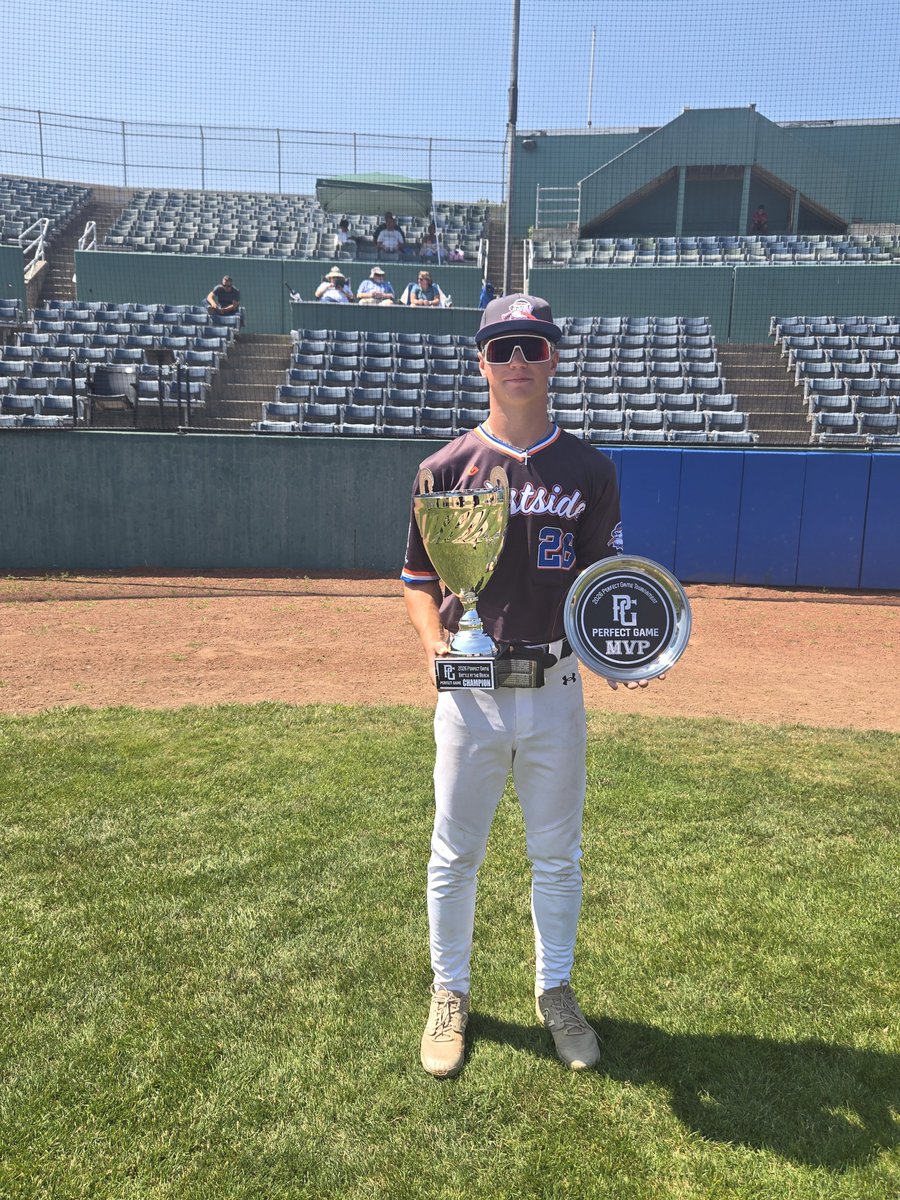 WillFrost28's tweet photo. Another great weekend in the books with my guys. We won Perfect Game's Battle of the Beach, we were 6-0 on the weekend!

I was awarded MVP of the tournament, here and my numbers and a few highlights. 

8/17, 3 BBs, 2 2Bs, 5 RBIs, 6 Runs 
6.2 IP, 5 H, 2 ER, 2 BB, 10 K (semis) https://t.co/an1MSefGDs