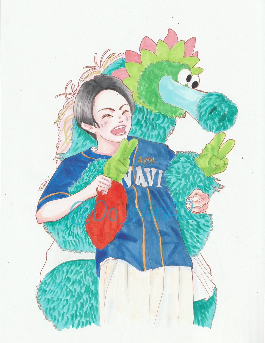 Do_rAnA2's tweet photo. あまりの可愛さに描かずに居られなかったスラィリーちゃんと相葉くん🥰
楽しそうなお顔が見られて嬉しかった😄
スラィリーちゃんありがとう✨
3時間ちょいクオリティなので、色々お許しを～💦 https://t.co/RSg5e2RkPV