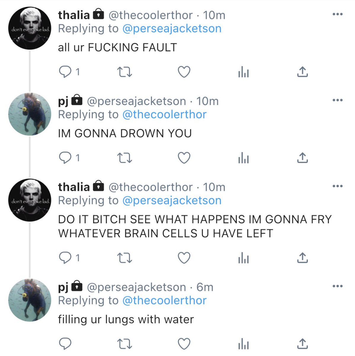 twinklingcitrus's tweet photo. percy going crazy in ttc socmed idk this idea made me laugh https://t.co/VM1B6sD96t