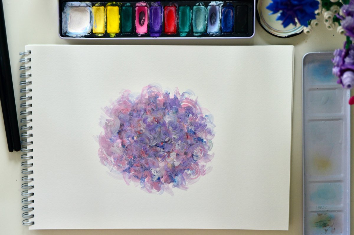 fatmagulerart's tweet photo. "Swirlings" Find out more about the painting process of this abstract painting on my YouTube channel! #progress #art #process #creativity #watercolour #quick #abstract https://t.co/Pnga1Q1FvP