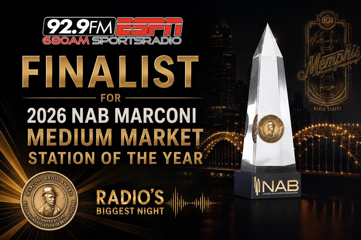 929espn's tweet photo. BOOM. 📻 #Memphis https://t.co/cQ7NN3eLTt
