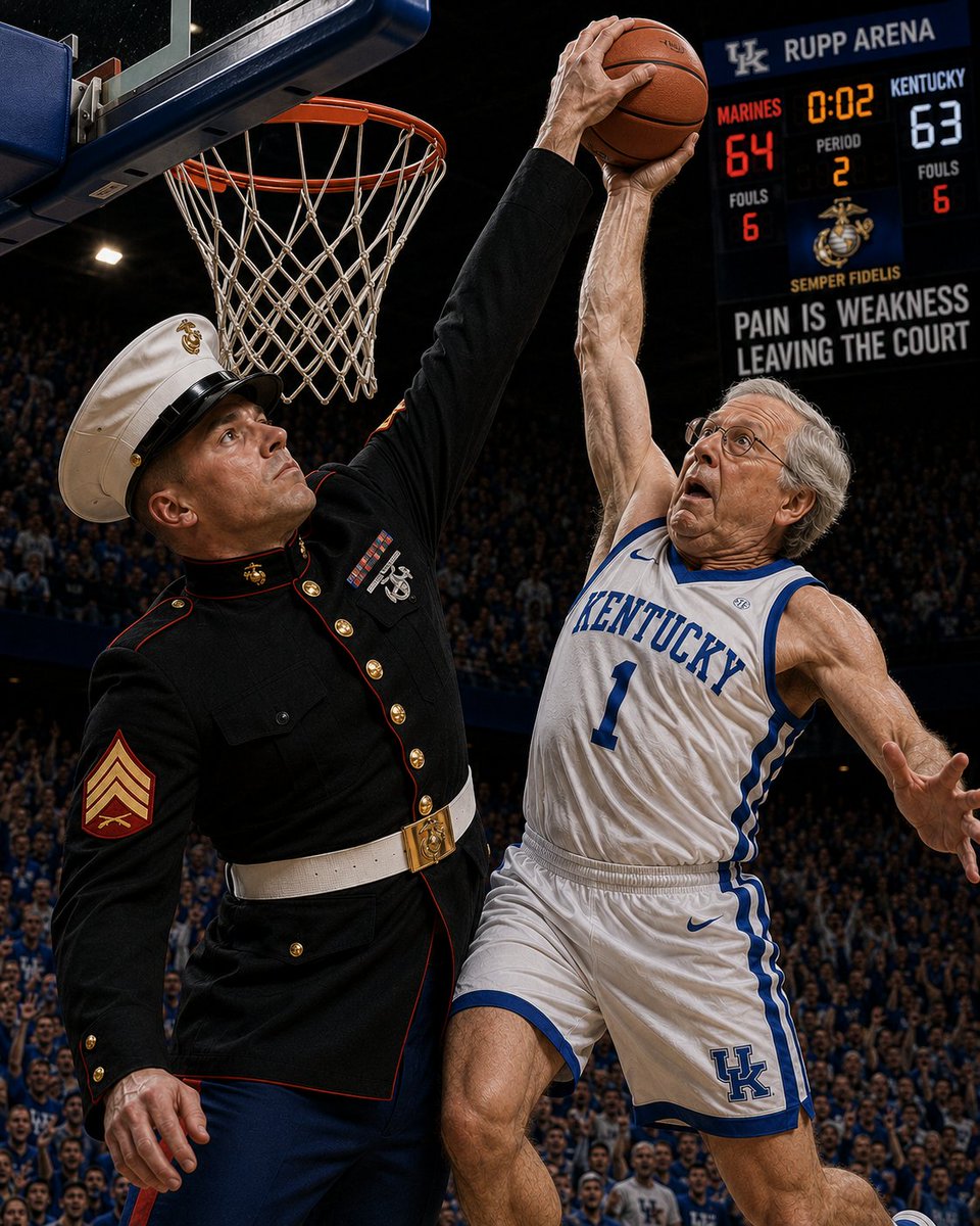 BryanCorridino's tweet photo. He's been gettin around. I just got through playing in a basketball game with Mitch McConnell. I gotta admit, he's got more hop than I woulda thought at this point. Just not enough today. https://t.co/8nCcJ7XwJw