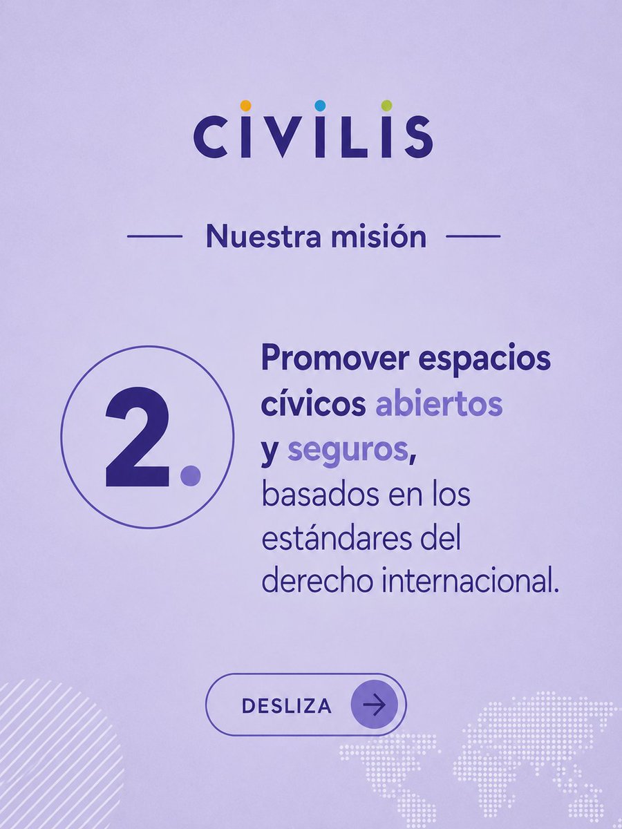 civilisorg_'s tweet photo. En CIVILIS trabajamos con una misión clara:

🔹 Investigar.
🔹 Promover espacios cívicos seguros.
🔹 Fortalecer organizaciones.
🔹 Defender derechos fundamentales.

🌐 Conoce más en https://t.co/ny2wLbW2fZ https://t.co/Dgv6zQk2Vw