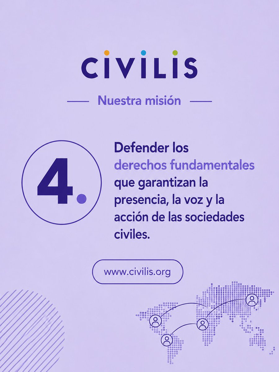 civilisorg_'s tweet photo. En CIVILIS trabajamos con una misión clara:

🔹 Investigar.
🔹 Promover espacios cívicos seguros.
🔹 Fortalecer organizaciones.
🔹 Defender derechos fundamentales.

🌐 Conoce más en https://t.co/ny2wLbW2fZ https://t.co/Dgv6zQk2Vw
