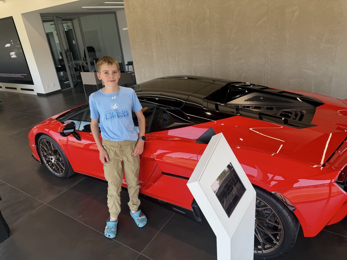 HobbyFarmerMatt's tweet photo. My son &amp; I went to the @Lamborghini dealer in Calgary. He loves cars, as many young men do. Didn’t get a hello from 3-4 staff. Disappointing experience. Opportunity missed to fuel a passion. 

Different experience in tractor dealership with machines worth 2X these cars. https://t.co/PaFOiCvoab