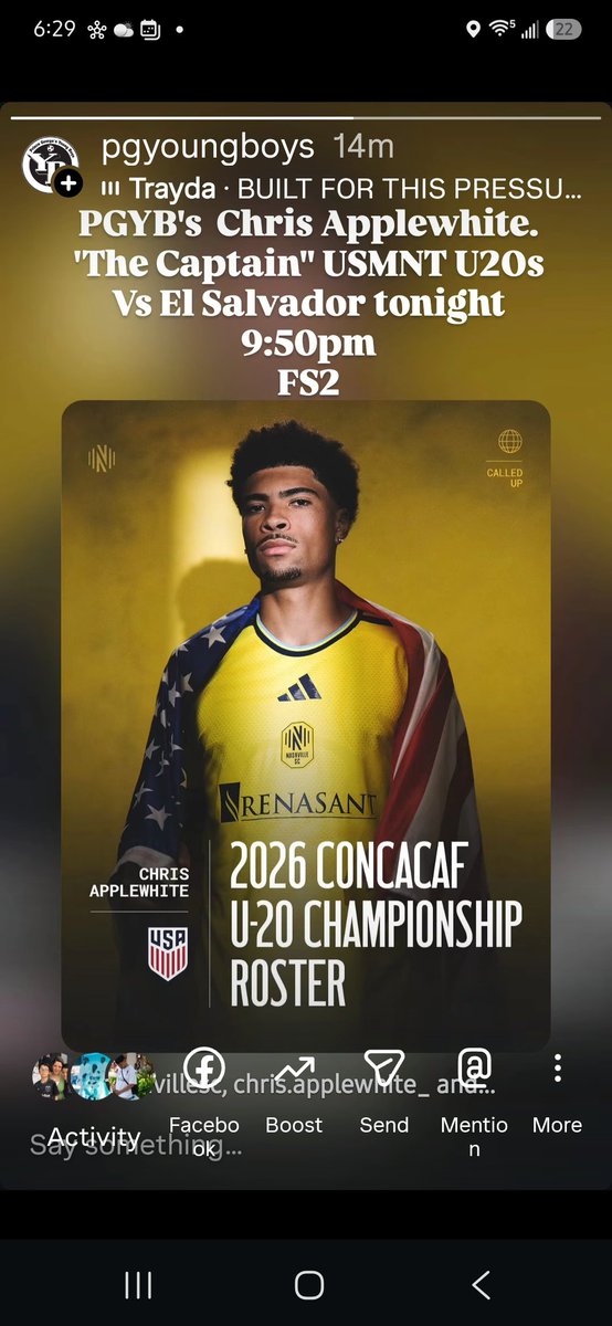 pgyoungboys's tweet photo. PGYB's Chris Applewhite. 'The Captain" USMNT U2Os
Vs El Salvador tonight 9:50pm
FS2 #RepDMV https://t.co/0iZKPKkqtC
