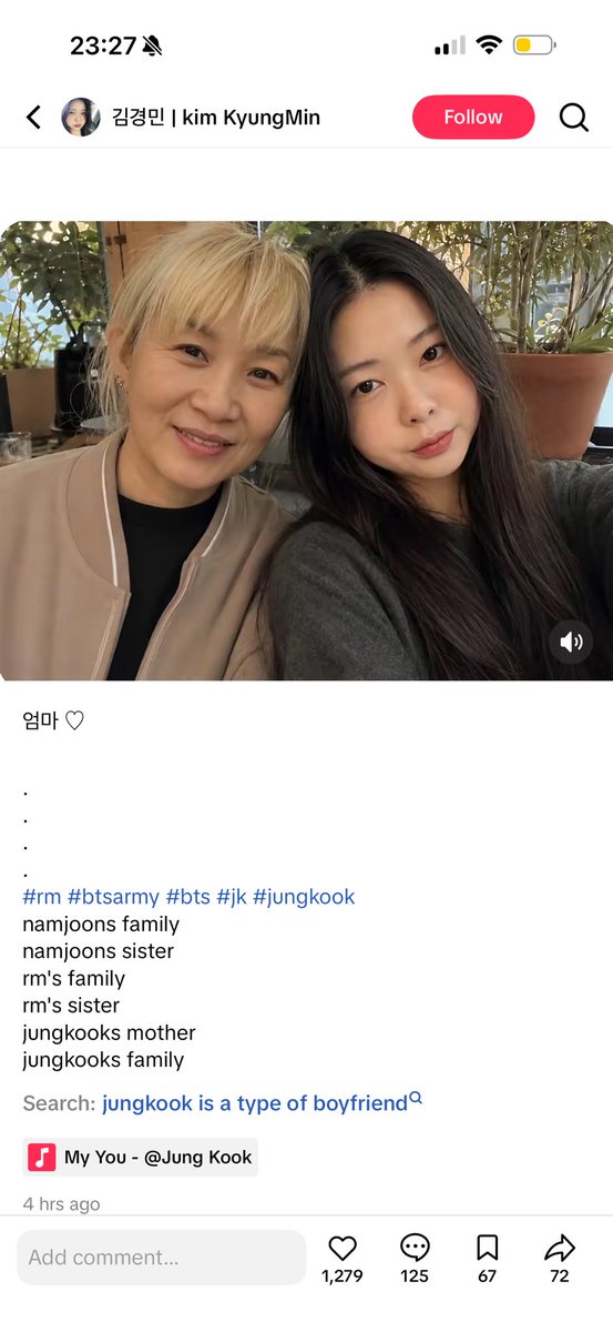 aan_neeb's tweet photo. ‼️🚨This has already gone way too far. AI content is now being used to involve even BTS members’ parents💀💀

PLEASE REPORT THIS ACCOUNT TO HYBE

https://t.co/lJBoT13VL6

This person is using AI content while claiming to be RM’s sister. This needs to be reported and taken seriously

https://t.co/7KTG5aPQWv
