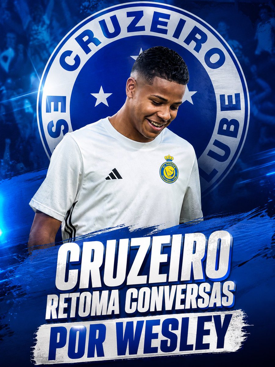 Transfdabola1's tweet photo. 🚨 Cruzeiro retomou as negociações por Wesley, do Al Nassr. 

O Corinthians desistiu da contratação por conta do transfer bar e dos altos valores. 

Com as lesões de Gabriel Pec e Sinisterra, a Raposa volta à carga. As conversas ainda são iniciais. 🦊🇸🇦 

🗞️@geglobo https://t.co/xywruHcSLn