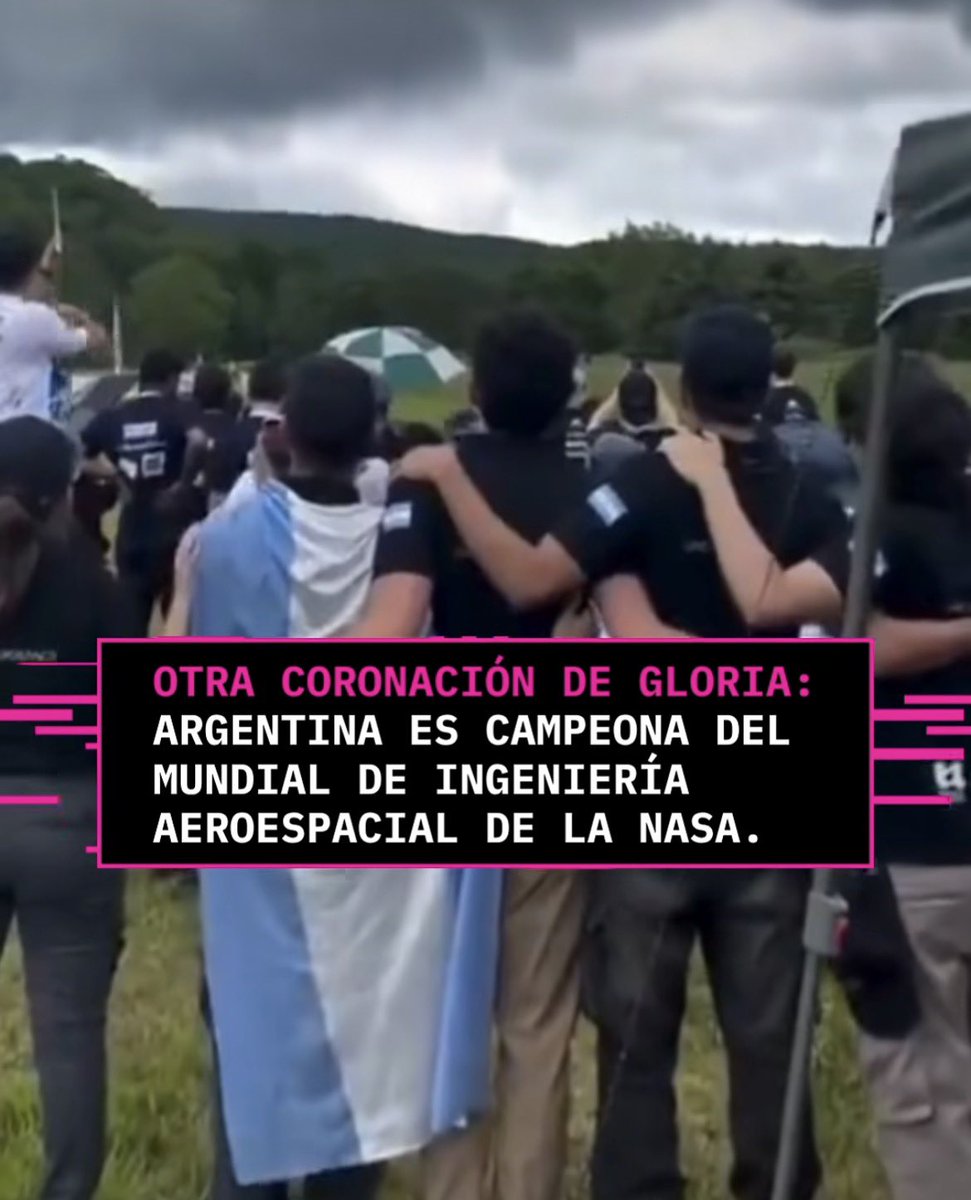 MximaReina1's tweet photo. Más logros argentinos .
Argentina CAMPEONA del MUNDIAL de Ingeniería Aeroespacial de la NASA . https://t.co/WxLWBhwC6D