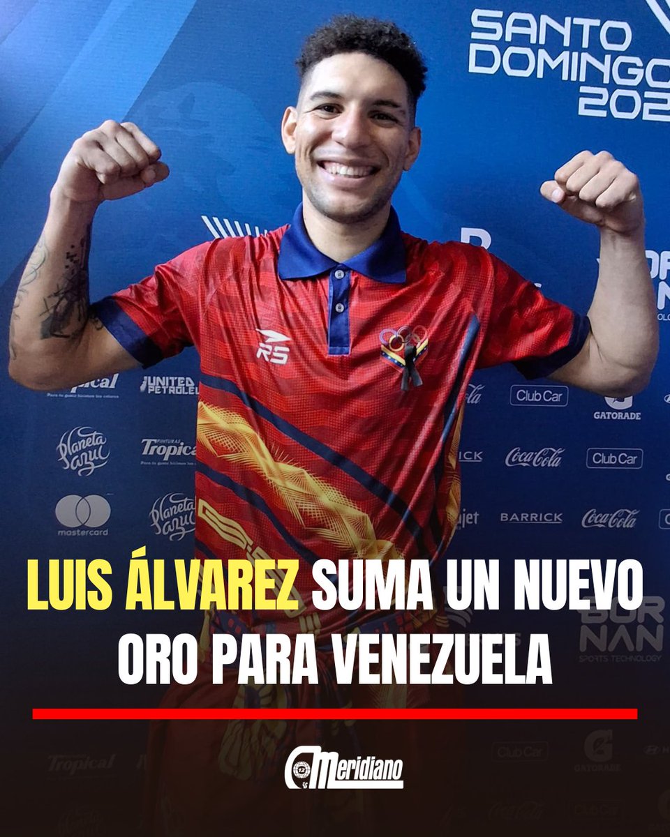 Meridianoonline's tweet photo. CAMPEÓN CENTROAMERICANO Y DEL CARIBE 🥇🙌🏻

🇻🇪 El abanderado de la delegación venezolana, Luis Álvarez se subió a lo más alto del podio en taekwondo kyorugui -87kg, al vencer al dominicano Esquivel Rocio

✨ Venezuela ya suma 11 preseas doradas en la cita deportiva 

📷 mindeporte https://t.co/l4z0KISvZ3