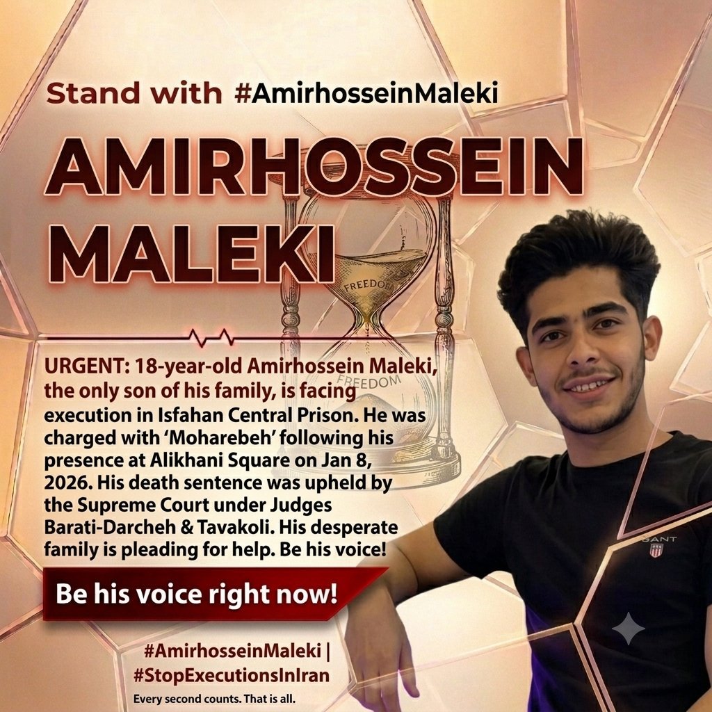 imspidercat11's tweet photo. 🚨Immediate action is needed to save three young Iranians from execution.
#Ali_Dashti, #Amirhossein_Maleki, and #Qaem_Hosseini.
Authorities have called their families for a final visit, indicating executions are set for tomorrow.
 Silence is complicity. 
#StopExecutionsInIran https://t.co/zlvm2hI9Md