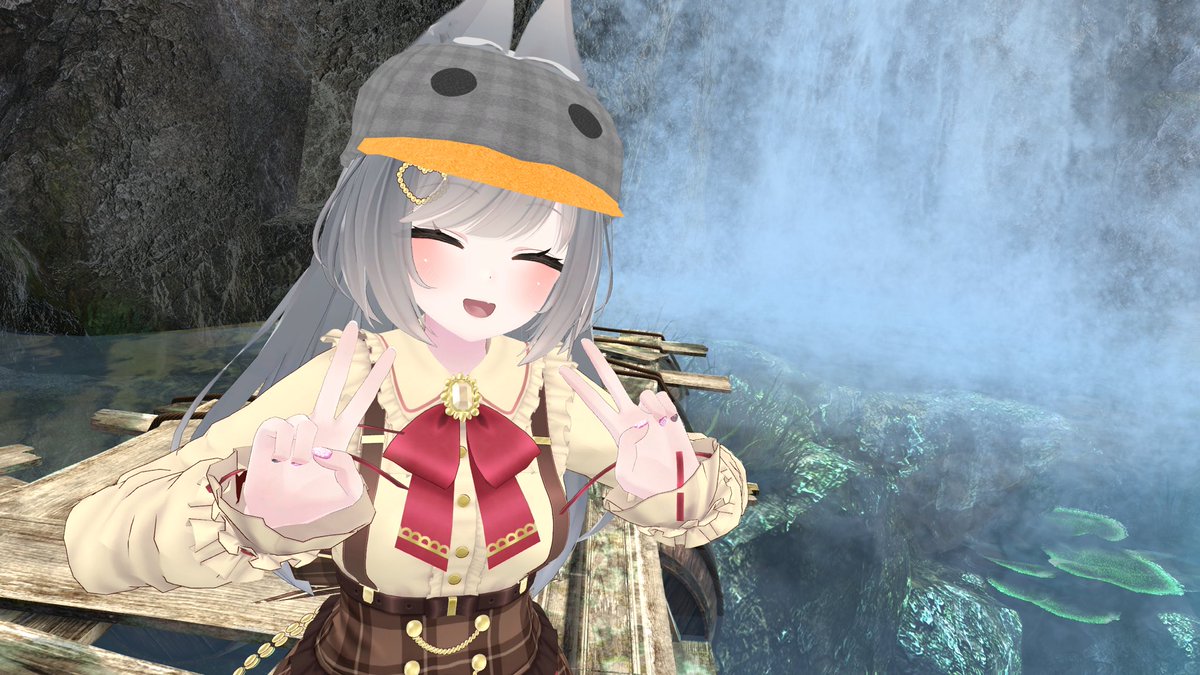 penchemiVRC's tweet photo. おはちぇみ🐧♬
滝のように勢いよく流れる澄んだ水！
そう、それはまさしく滝であったのです(๑╹ヮ╹๑)
冷たい水飛沫を浴びよう〜 https://t.co/WFwP165vE9
