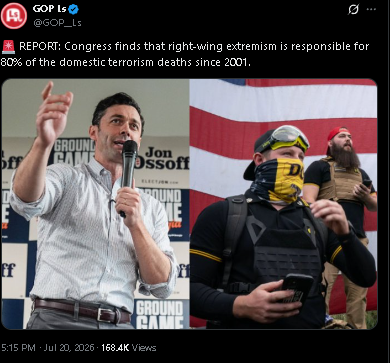 kxrps3's tweet photo. @michaelt5656 That is because right wing extremists are violent criminals and thugs. https://t.co/lGg3H7rSQp
