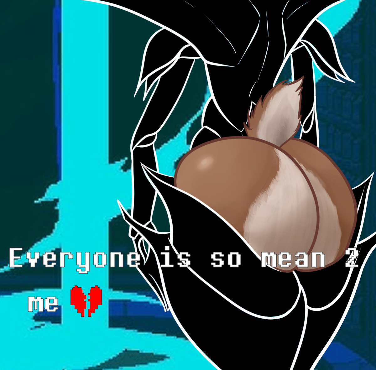 HarlNarrative's tweet photo. Dess alone in deepest dark 💔 #Deltarune https://t.co/2GQaY59yhY