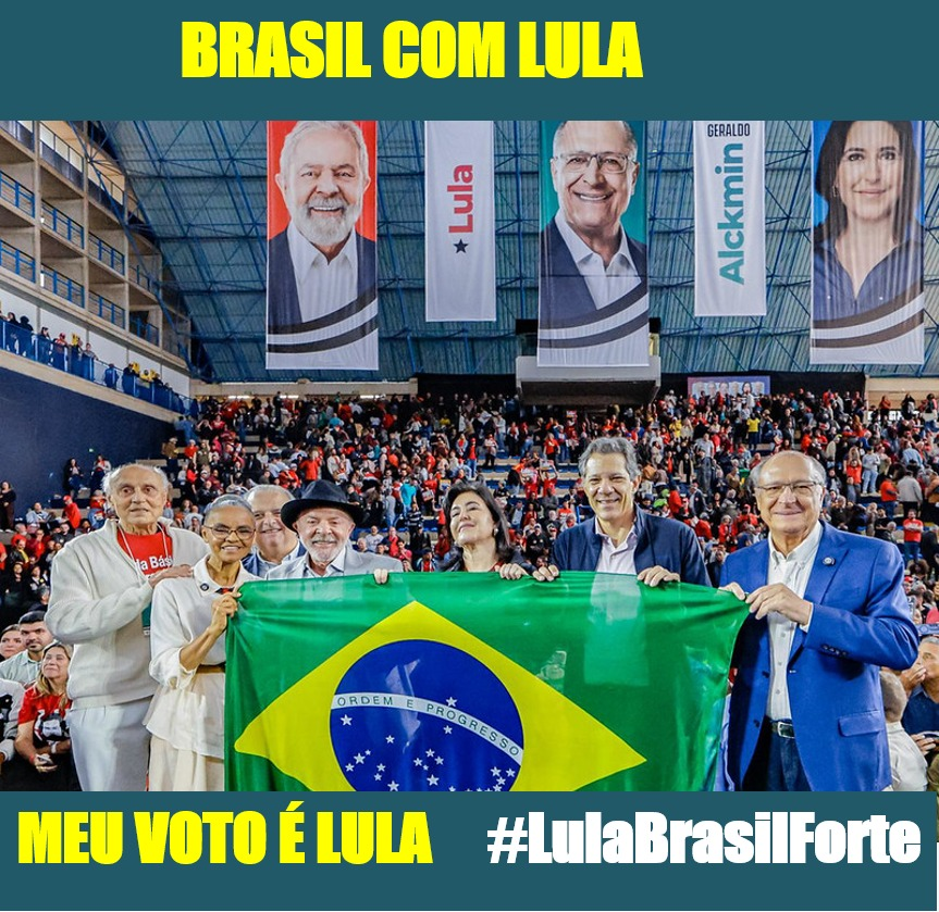 dnadolula's tweet photo. BRASIL COM LULA representa o combate firme à fome e a redução das desigualdades sociais em cada canto da nação. #LulaBrasilForte MEU VOTO É LULA https://t.co/OrSVaDxTvu