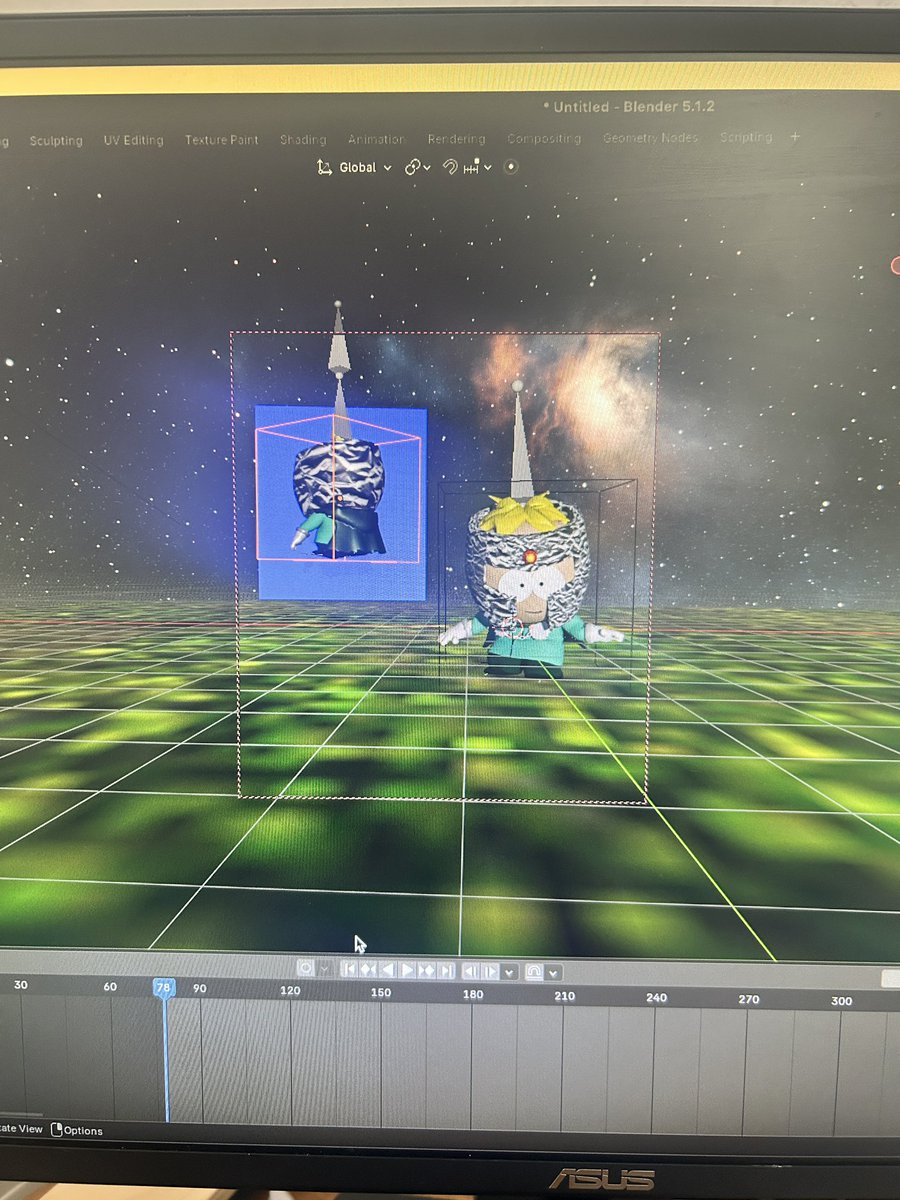 eggsailor's tweet photo. Professor CHAOS IN BLENDER 3d ! 😱 https://t.co/t8RpYCjdA8
