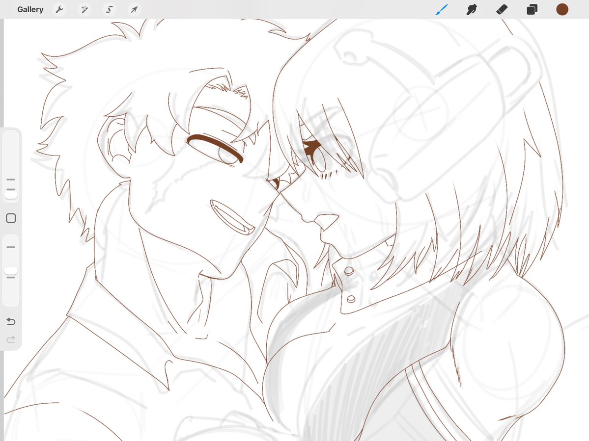 0fficiallyLuc1d's tweet photo. Line art 
#WIP #izuocha https://t.co/R03KK5Z9de