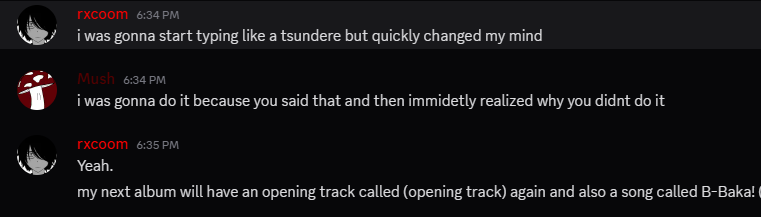 mushyy_567's tweet photo. guys i got insider news about the next @rxcccooooomm album yall need to be excited about this
#rxcoom #vocaloid #tsundere https://t.co/roc50Q7OIw