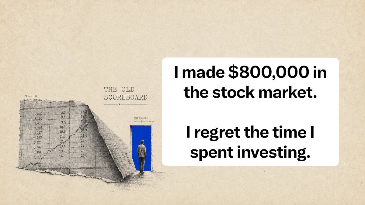 MemovaAI's tweet photo. Last year, I made $800,000 in the stock market.
I still regret the time I spent investing.

Not because the money was not real.
Because I was getting better at an old game while a much bigger one was beginning.

Four images explain why⬇️ https://t.co/TOIadGHsln