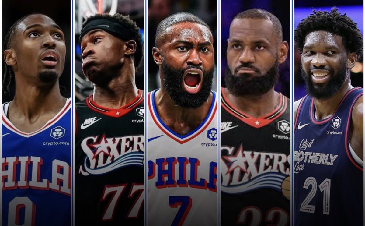 brasilcoast2's tweet photo. ⚠️ SEM EGO!

Segundo Shams Charania, TODOS os jogadores do 76ers já sabem que vão precisar fazer sacrifícios nessa temporada.

- JAYLEN BROWN já declarou a Maxey, VJ, Lebron e Embiid que NÃO VAI TER EGO se depender dele.

- EMBIID já deu a franquia nas mãos do Maxey, o chamando de The Franchise.

- MAXEY é um dos jogadores mais altruístas da NBA e não vê problema em ter a bola nas mãos.

- LEBRON está disposto a se adequar a tudo possível por um novo título.

- VJ sabe que a hora dele de comandar ainda vai chegar no futuro.

Sim, são os favoritos pelo papel…
