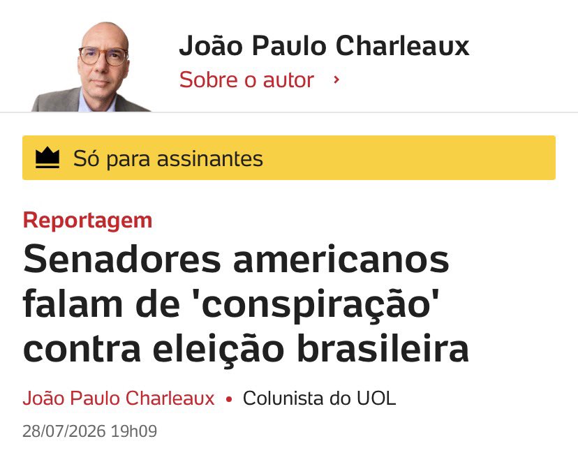 jpcharleaux's tweet photo. A ala democrata do Comitê de Relações Exteriores do Senado americano publicou uma mensagem na qual alerta para as “teorias conspiratórias” que Trump prepara sobre as eleições brasileiras. Acabo de publicar um texto sobre o assunto em minha coluna no UOL.
https://t.co/83PMtGnT4v https://t.co/OMZX7KMxR8
