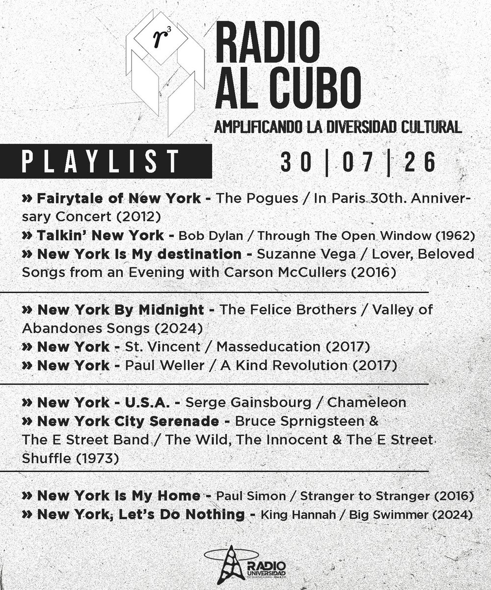 RadioUdeG's tweet photo. 🎵 La mejor compañía para tu día está aquí. Escucha el playlist que @BlancdeBlancs  comparte en #RadioAlCubo y descubre la música que no puede faltar en tu día https://t.co/UooFnUhw4H