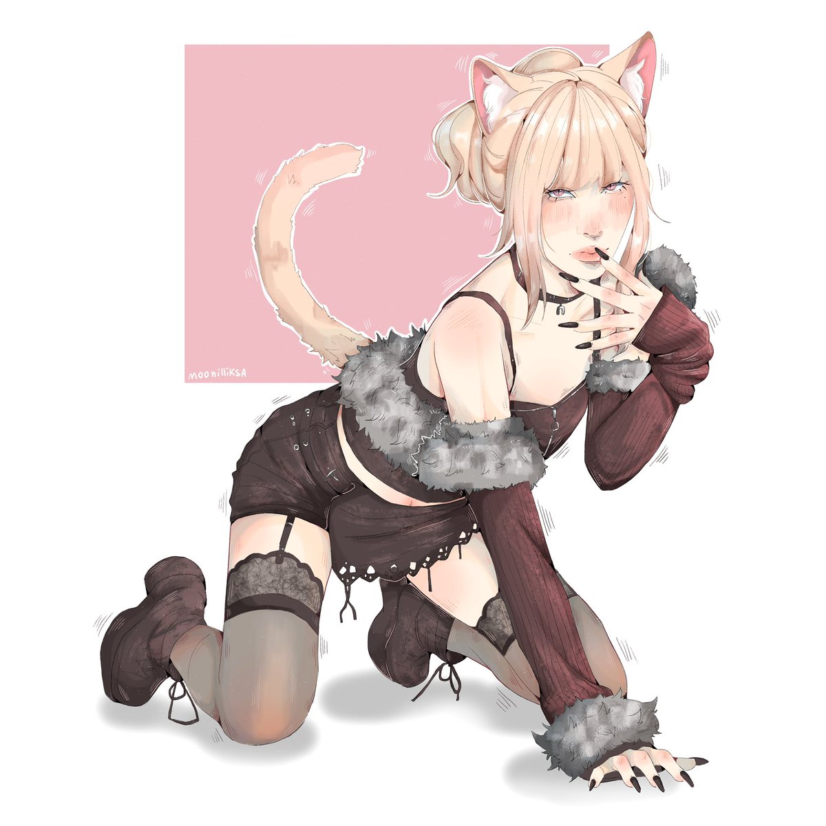 Mooniliksa's tweet photo. Meow 🐾 #XLOV #Xlovfanart #Rui #Wumuti #Hyun #Haru https://t.co/j5Tgs96PbB