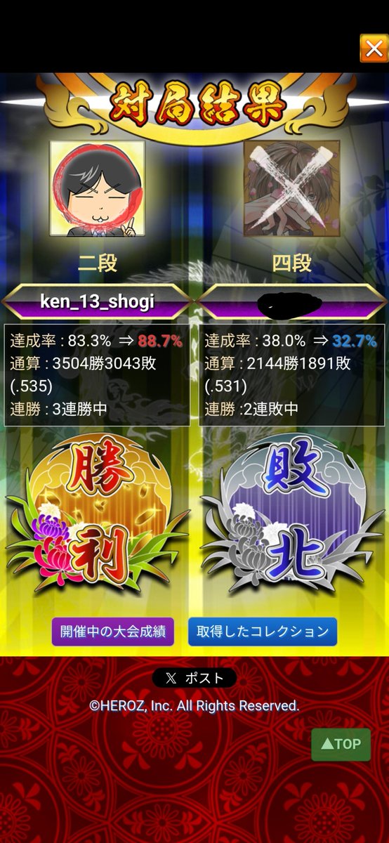 ken_13_fgo's tweet photo. 格上に勝てた嬉し
今年こそ年内三段 https://t.co/O7XidzEFqk